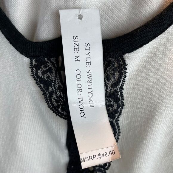 NWT Larry Levine Cardigan Sweater Top Size M - Picture 10 of 10
